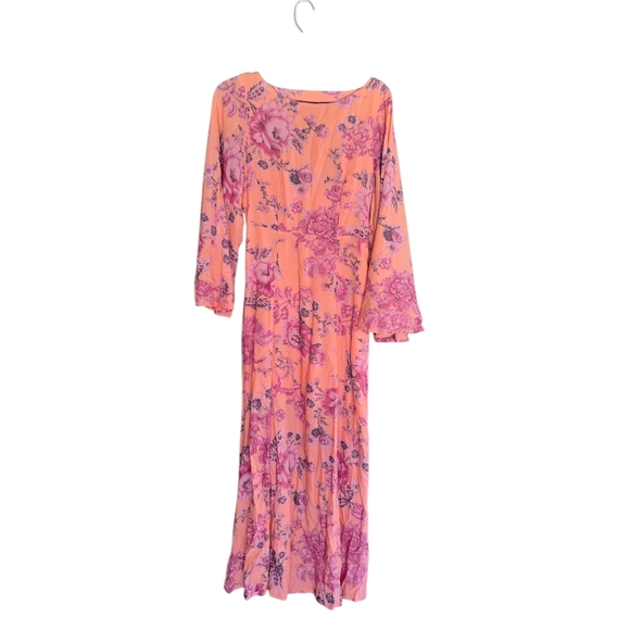 Free People Clementine Maxi Dress Bell Sleeves Ladies 4 NWT Floral Boho Fairy - Picture 3 of 7